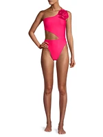 Nyomi Rosette Cut-Out One-Piece Swimsuit