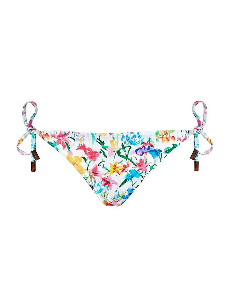 Happy Flow Floral Side-Tie Bikini Bottom