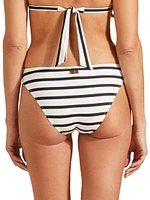 Striped Low-Rise Bikini Bottom