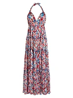 Floral Halter Maxi Dress