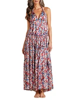 Floral Halter Maxi Dress