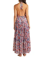 Floral Halter Maxi Dress