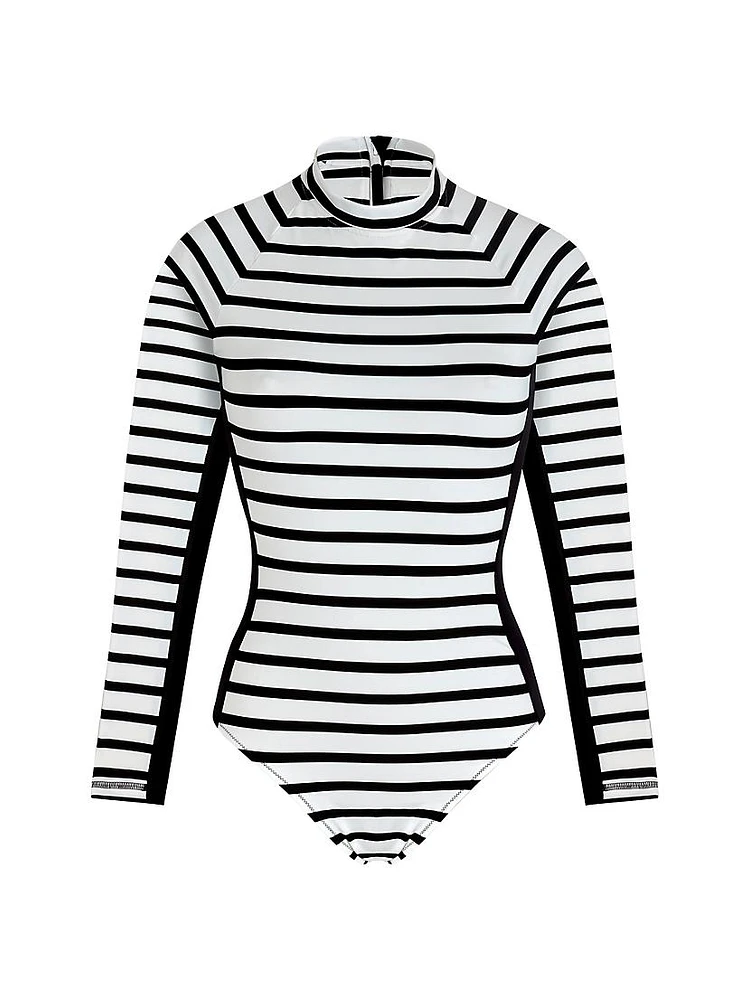 Striped Long-Sleeve Rashguard