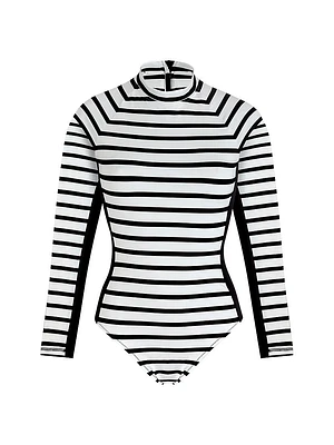 Striped Long-Sleeve Rashguard