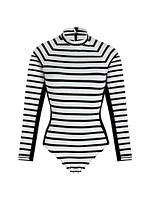 Striped Long-Sleeve Rashguard