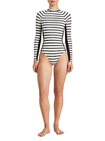 Striped Long-Sleeve Rashguard