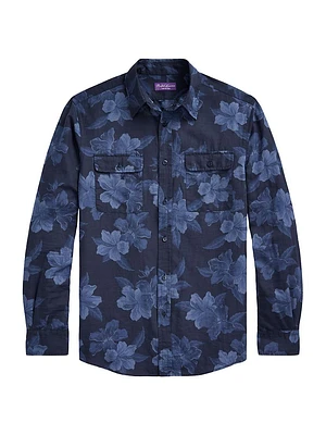 Cooper Floral Cotton-Blend Button-Front Shirt