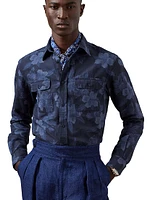 Cooper Floral Cotton-Blend Button-Front Shirt