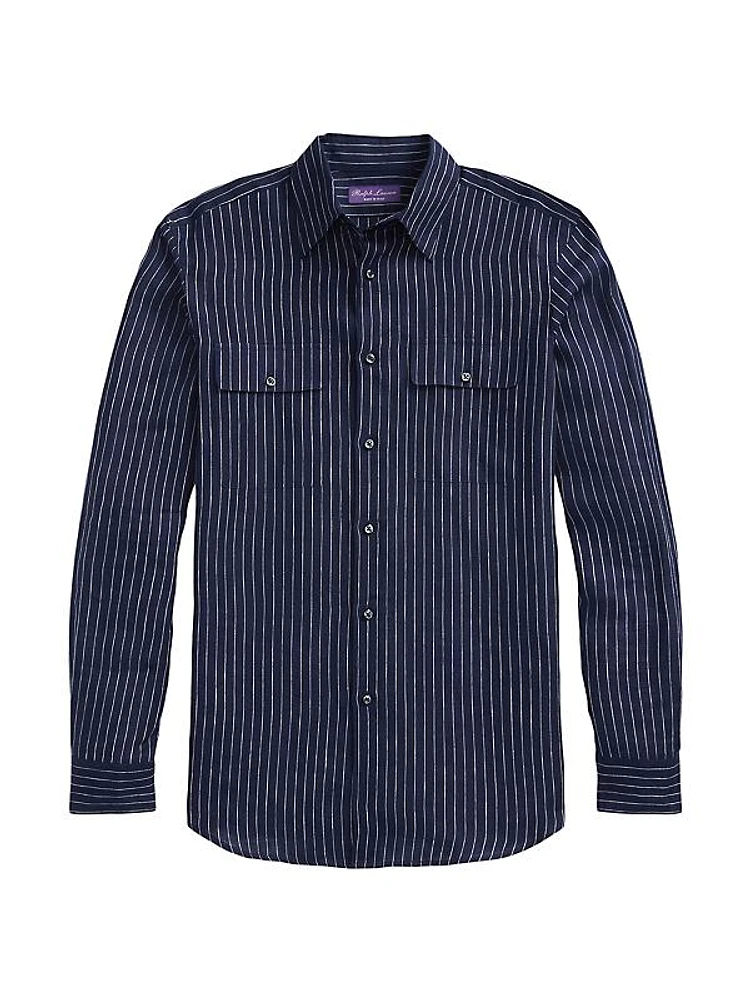 Pinstriped Linen Shirt