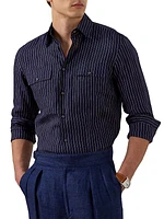 Pinstriped Linen Shirt