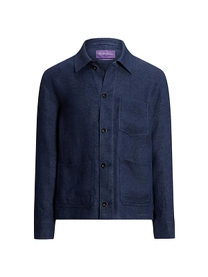 Burnham Linen-Silk Woven Jacket