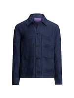 Burnham Linen-Silk Woven Jacket