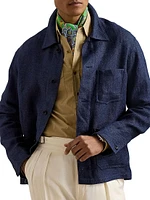 Burnham Linen-Silk Woven Jacket