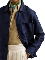 Burnham Linen-Silk Woven Jacket