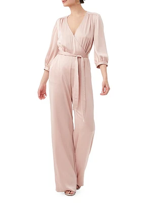 Mineral Wide-Leg Satin Jumpsuit