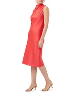 Ulani Satin Cowlneck Dress