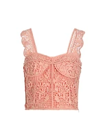 Guipure Lace Crop Top