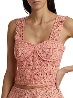 Guipure Lace Crop Top