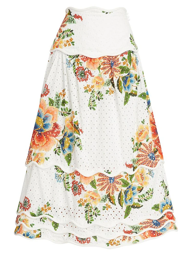 Delicate Garden Cotton Skirt