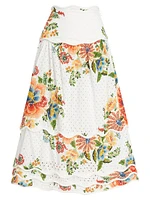 Delicate Garden Cotton Skirt