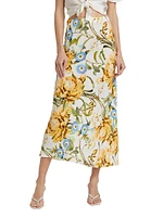 Favorite Floral High-Waist Midi-Skirt