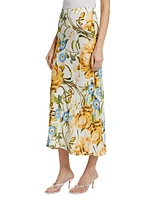 Favorite Floral High-Waist Midi-Skirt