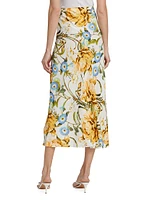 Favorite Floral High-Waist Midi-Skirt