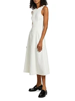 Arlet Cotton-Blend Stretch Twill Sleeveless Midi-Dress