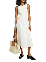 Arlet Cotton-Blend Stretch Twill Sleeveless Midi-Dress