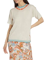 Filigree Back Silk Twill T-Shirt