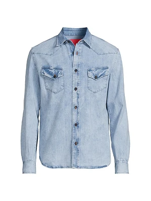 Denim Washed Western Shirt