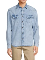 Denim Washed Western Shirt