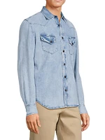 Denim Washed Western Shirt