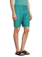 Cotton-Blend Drawstring Shorts