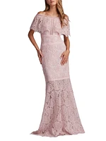 Corded Lace Off-The-Shoulder Gown