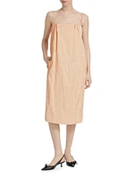 Holly Crinkled Shift Midi-Dress