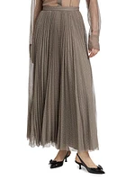 Sif Embellished Georgette Maxi Skirt