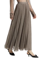 Sif Embellished Georgette Maxi Skirt