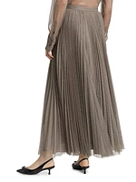 Sif Embellished Georgette Maxi Skirt