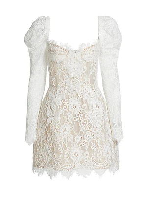 Colette Lace Long-Sleeve Minidress