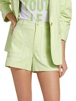 Sanam Twill Colorblocked Shorts