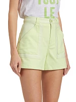 Sanam Twill Colorblocked Shorts