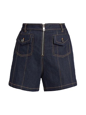 Etta Denim Zip Shorts