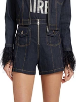 Etta Denim Zip Shorts