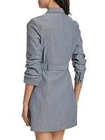 Clea Denim Tie-Waist Shirtdress