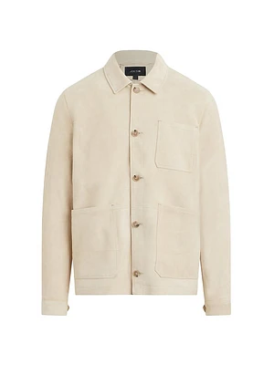 Parker Suede Button-Up Shirt Jacket