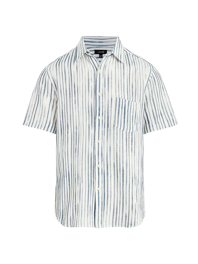 Scott Striped Cotton Short-Sleeve Shirt