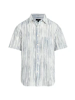 Scott Striped Cotton Short-Sleeve Shirt