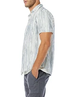 Scott Striped Cotton Short-Sleeve Shirt