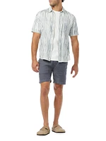 Scott Striped Cotton Short-Sleeve Shirt